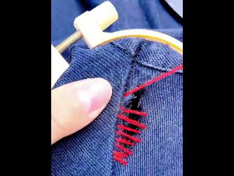 Sewing techniques for crotch tears in denim pants
