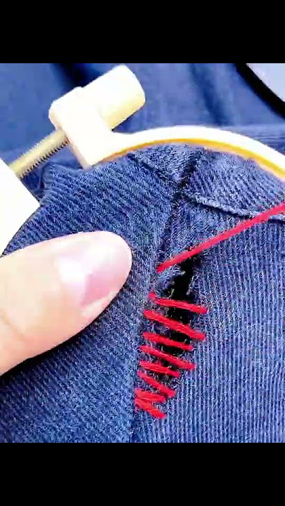 Sewing techniques for crotch tears in denim pants