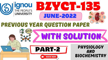IGNOU ZOOLOGY BZYCT 135 PREVIOUS YEAR QUESTION PAPER WITH SOLUTION IN HINDI PART-2 💯 #viral #ignou