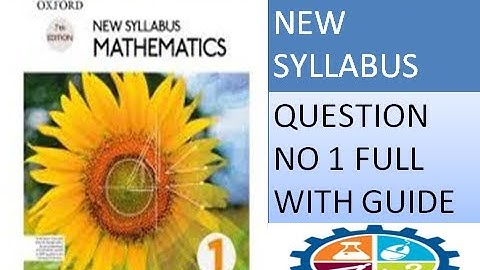 D1 MATH NEW SYLLABUS | CH 1 | EXERCISE 1A | QUESTION NO 1 | ALL PARTS | UMAIR TUTOR ACADMEY