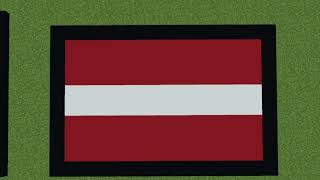 Latvia flag in Minecraft (Tutorial)