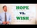 Vocabulary Comparisons - 'Hope vs. Wish'