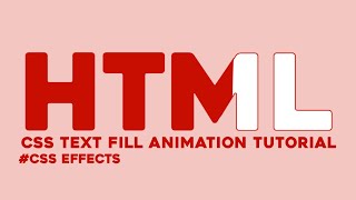 Text Fill Animation using HTML &amp; CSS. #css #html #animation #frontend #coding #codeio