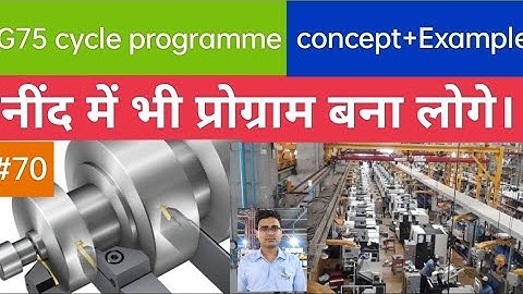 Example For canned cycle G75|| canned cycle G75 peck groving cycle||CNC basic programming in hindi||