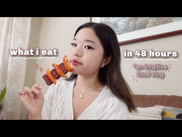 🍠 WHAT I EAT in 48 hours (intuitive + realistic) ft. korean meals at home 🥘 class=