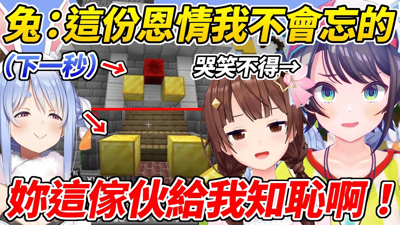 族長嘴上說不會忘記恩情，下一秒卻送了非常不得了的回禮讓486和Sora看了哭笑不得ww還以為告一段落的金玉戰爭又回到了起點ww【兔田佩可拉／大空昴／時乃空】【HOLOLIVE中文】