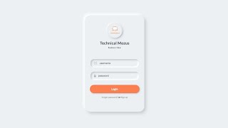 Neomorphic 3D Login Page UI Design Using HTML and CSS