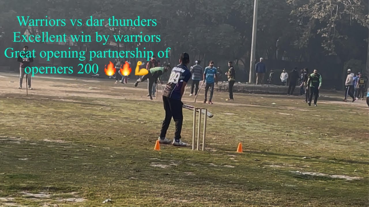 Warriors vs dark thunders great win by warriors excellent opening partnership of 200 🔥🔥💪 