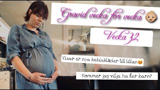 Gravid vecka för vecka - Vecka 32  | Visar er lite nya baby & mammakläder 