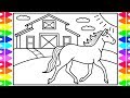 How to Draw a Horse for Kids 💙💜🐴 Horse Drawing for Kids | Horse Coloring Pages for Kids