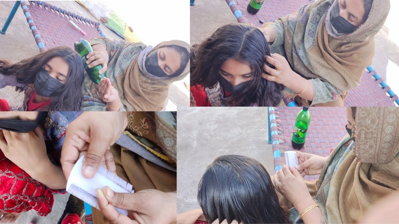 ASMRSajida hair oiling and nits piking