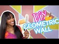DIY Geometric Wall | Room Makeover Part 1 #diygeometricwall diyroommakeover