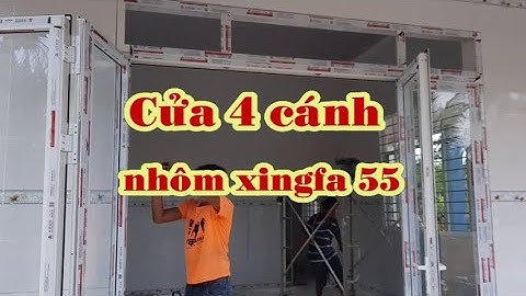 Cửa 4 cánh nhôm xingfa. Cửa sắt Nam  Giang