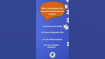 Laravel Quiz: What is the purpose of the resources:views directory in Laravel?