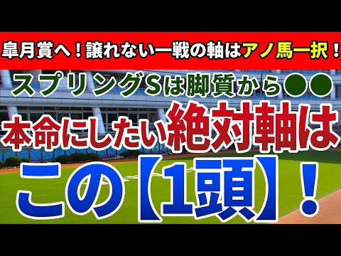 スプリングステークス2023【絶対軸1頭】公開！前有利のコース形態に逃げ馬が複数出走！レース内容の徹底検証で浮上する一頭は？