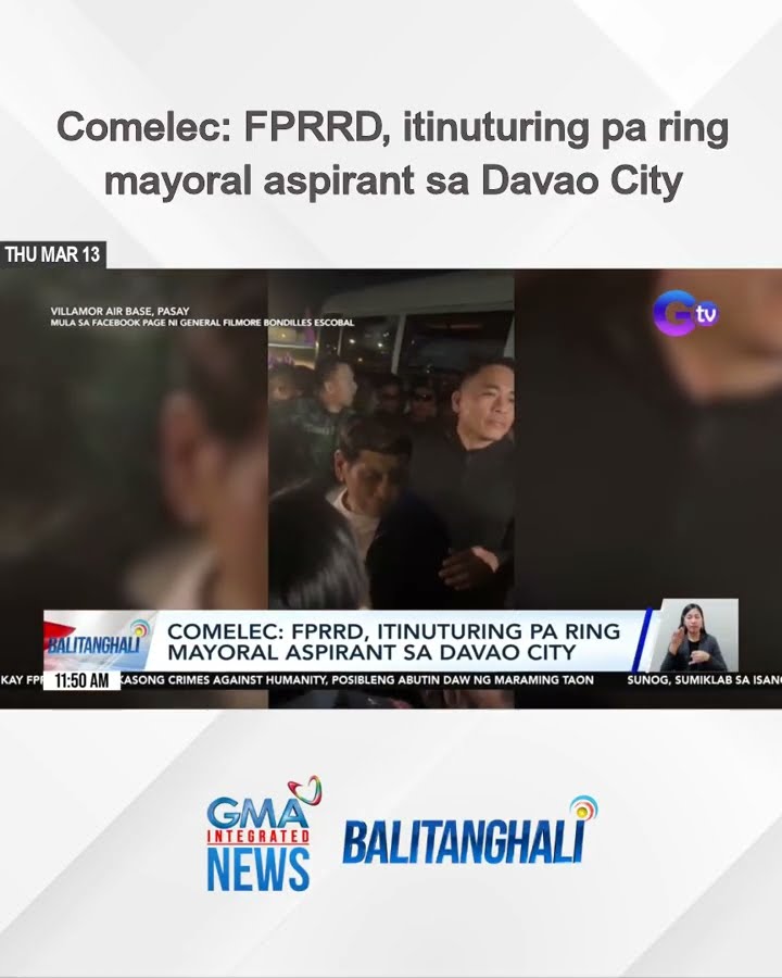 Comelec - FPRRD, itinuturing pa ring mayoral aspirant sa Davao City | Balitanghali