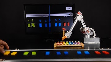 7Bot Desktop Robot Arm playing xylophone
