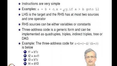 CS3310: Principles of Compiler Design | Lec 17: Intermediate Code Generation Part I