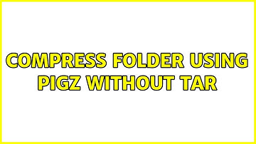 Compress folder using pigz without tar