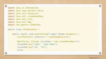 How to Create a CSV File from a Map and a Java Object Using StringBuffer