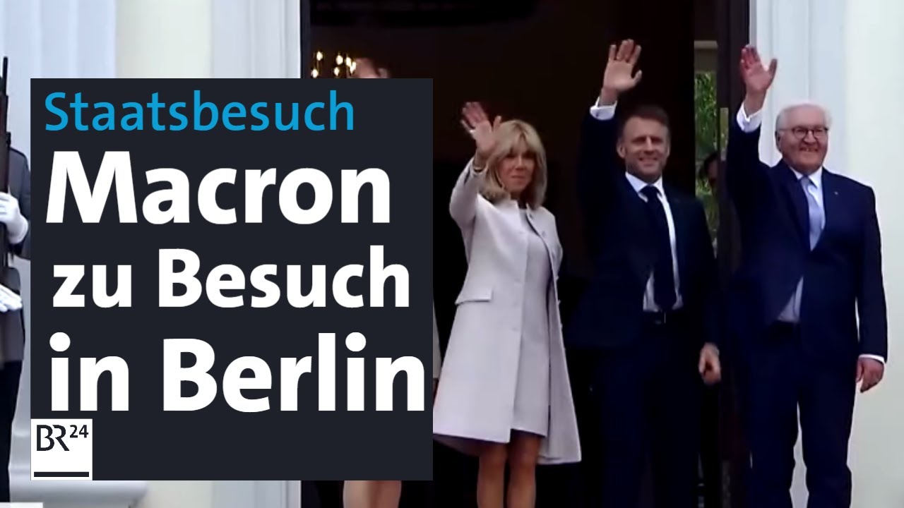 Staatsbesuch: Europarede von Macron in Dresden | BR24