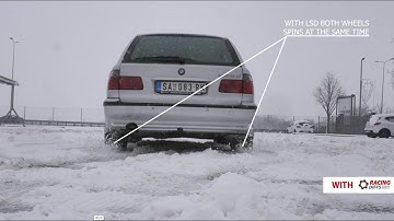 RacingDiffs LSD conversion set VS. Open diff | Snow test (BMW E39 525d)