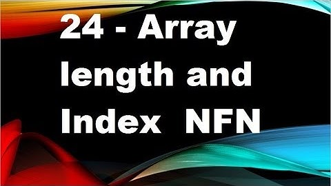 java tutorials urdu NFN 24  array index and length