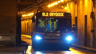 MBTA Bus 2018 New Flyer XDE60 "Xcelsior" Hybrid Artic 1294 On The SL2 @ Courthouse Station