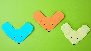 Origami mouse face step by step-Easy Tutorial for Beginners I Simply&Easy Origami