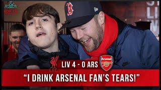 LIVERPOOL 4-0 ARSENAL | 'I Drink Arsenal Fans' Tears!' | Fan Cam featuring @jamesredmondtv