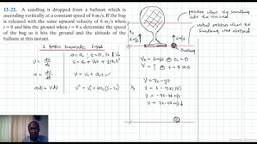 12–22 Kinematics of a Particle (Chapter 12: Hibbeler Dynamics) Benam Academy