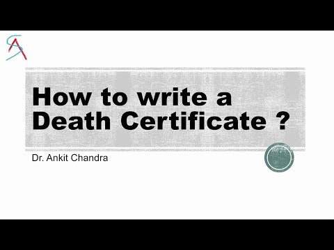 How to write a Perfect Death Certificate ? Dr.Ankit chandra