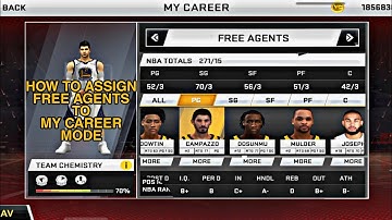 How to Assign Free Agents to MyCareer NBA2K2O Mobile | Game Guardian