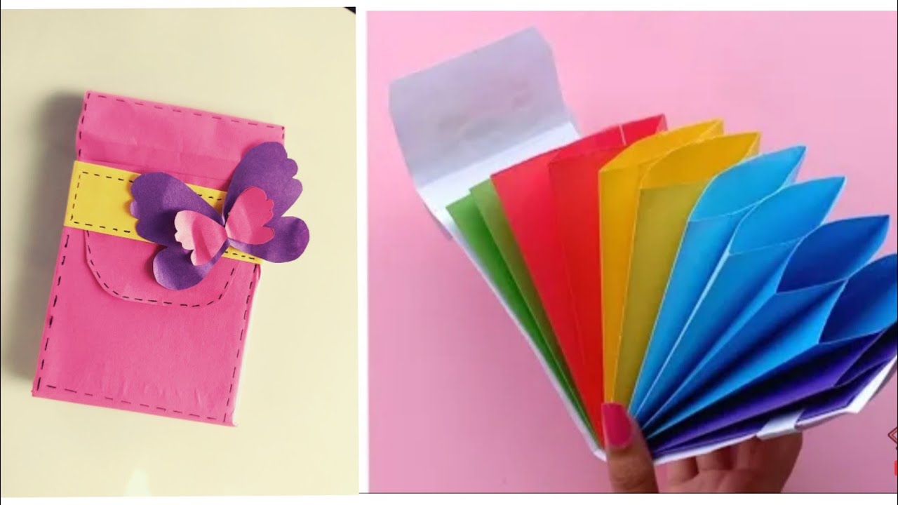 Origami paper wallet tutorial/Craft ideas with colour paper/how to make ...