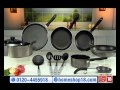 Homeshop18com  teflon coated non stick cookware set by crystal