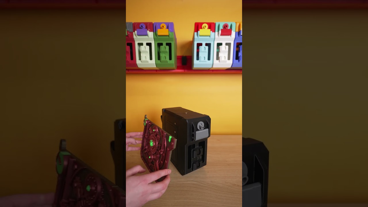 The Modular Filament Storage System comes with awesome custom themes! #3dprinting #diy #art #modular