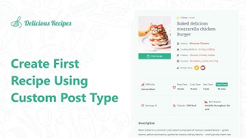 Create Your First Recipe Using Custom Post Type Method | Delicious Recipes Plugin