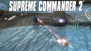 Supreme Commander 2 - AI Assault 4v4 Multiplayer Gameplay