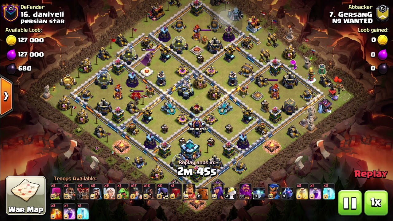 clash of clan | war | N9 WANTED VS Persian staR | Attack from Gersang