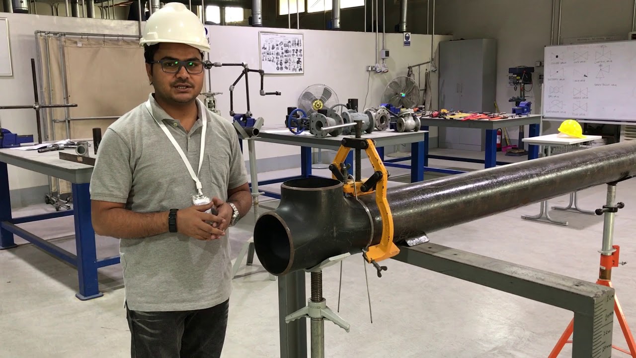 How to fit up Tee to pipe in piping YouTube