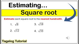 [Tagalog] Estimating Square root to the nearest hundredth #math7 #squareroot #estimatesquareroot