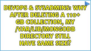 Why after deleting a 110+ GB collection, my /var/lib/mongodb directory still have same size? Profile