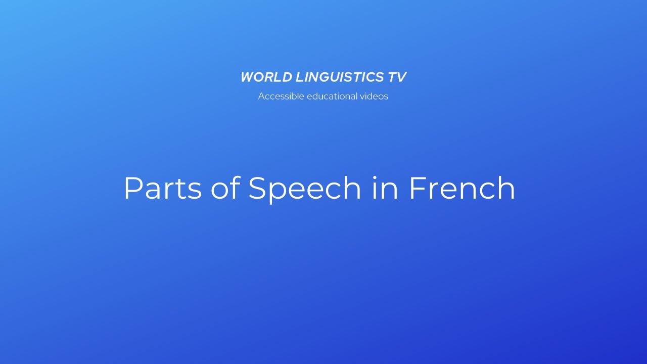deliver a speech in french