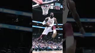 LeBron stops the dunk mid-air 😬 #shorts