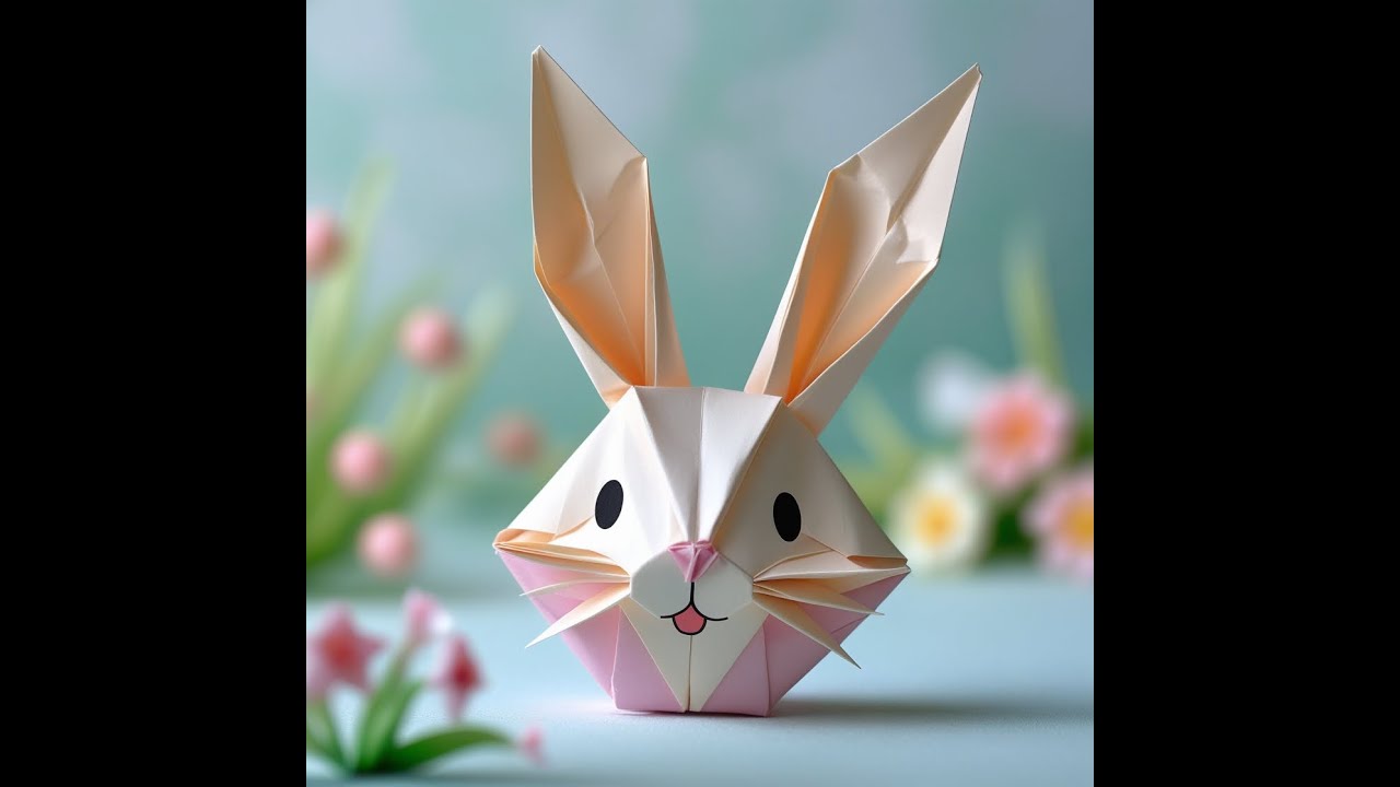 How to Make an Origami Bunny Face | Easy Paper Rabbit Tutorial - YouTube