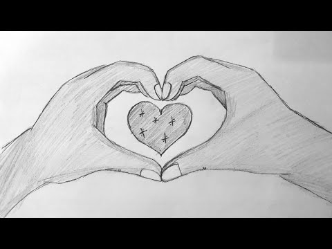 Cách Vẽ Trái Tim Trong Lòng Bàn Tay Bằng Bút Chì - How To Draw Holding  Hands With Pencil - Youtube