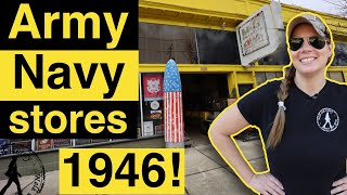 The History of Army Navy Surplus Stores  since 1946!