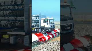 Trailer Truck vs Speed Bump | Spintires Mudrunner BeamNG.drive E107