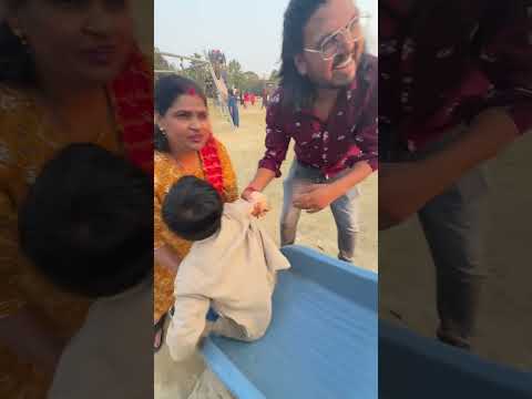 Bachcho ke sath Park me slide karke happy ho gaye Ayaan babu ?? #cutebaby #fun #masti #slide