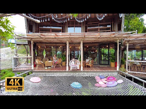 4K Koh Samui Open - Walking tour and Birthday at The MUD Cafe | Streets of Thailand 2021